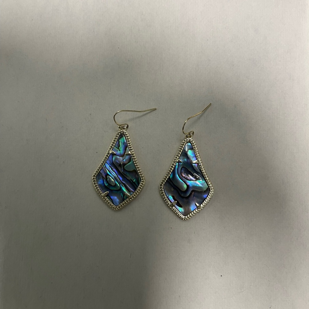 Kendra Scott Iridescent Blue and Gold Earrings